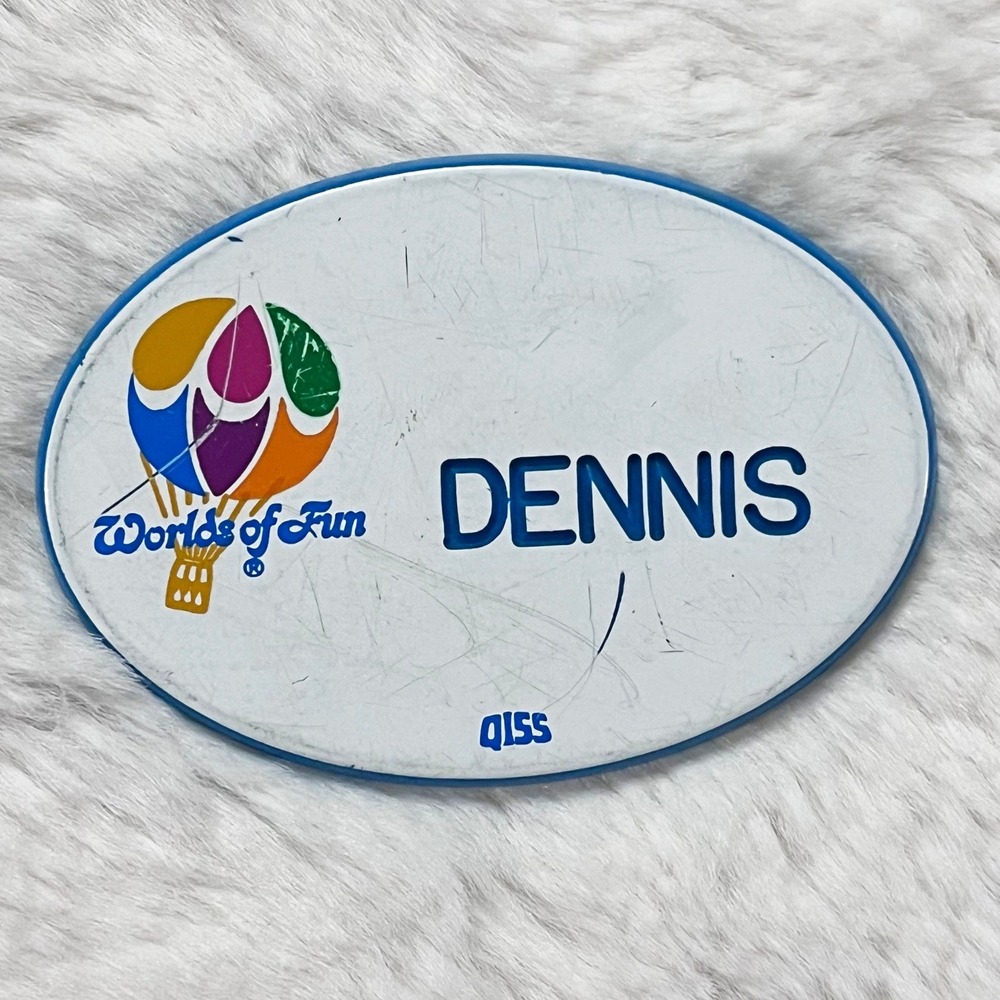 🔮 5/$25 Vintage Worlds of Fun Name Badge